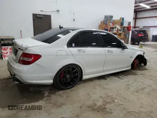 2010 Mercedes-Benz C 63 AMG with VIN WDDGF7HBXAF431638, listed as a Copart auction lot 44015185 with 112,912 mi miles and Salvage Title. Bid and sale history available at carsss.com. Image 3.