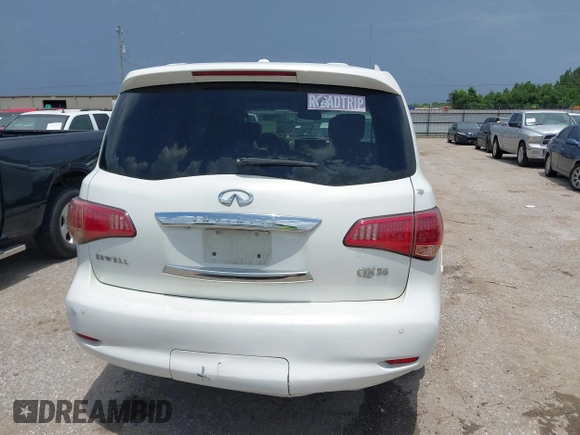 2012 Infiniti QX56 8-passenger with VIN JN8AZ2ND4C9716728, listed as a IAAI auction lot 42501339 with 216,302 mi miles and . Bid and sale history available at DreamBid. Image 16.