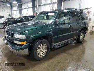 2002 Chevrolet Tahoe LS with VIN 1GNEK13Z02R299012, listed as a Copart auction lot 62668835 with 168,405 mi miles and Salvage title. Bid and sale history available at DreamBid. Image 1.
