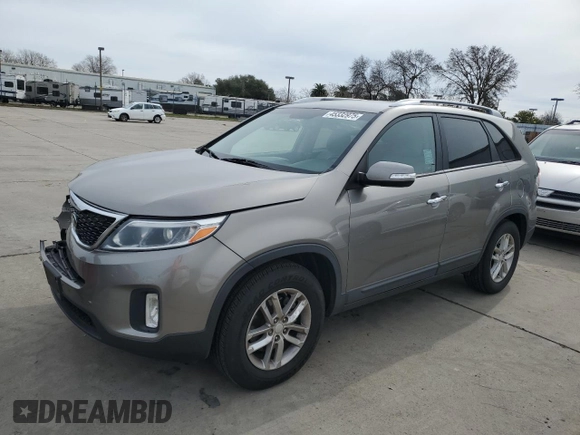 2014 Kia Sorento LX with VIN 5XYKT4A74EG515183, listed as a Copart auction lot 45332975 with 126,082 mi miles and Salvage Title. Bid and sale history available at carsss.com. Image 1.