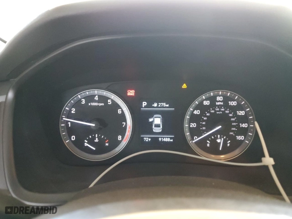 2019 Hyundai Sonata SE with VIN 5NPE24AF8KH755817, listed as a Copart auction lot 49069105 with 91,488 mi miles and Salvage Title. Bid and sale history available at carsss.com. Image 9.