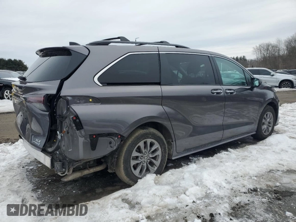 2023 Toyota Sienna XLE with VIN 5TDYSKFC3PS075955, listed as a Copart auction lot 43948445 with 24,477 mi miles and Salvage Title. Bid and sale history available at carsss.com. Image 3.
