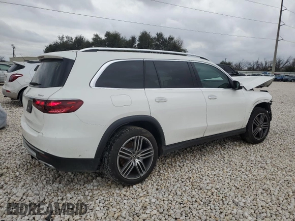 2024 Mercedes-Benz GLS 450 with VIN 4JGFF5KE8RB125341, listed as a Copart auction lot 43917165 with 17,544 mi miles and Salvage title. Bid and sale history available at DreamBid. Image 3.