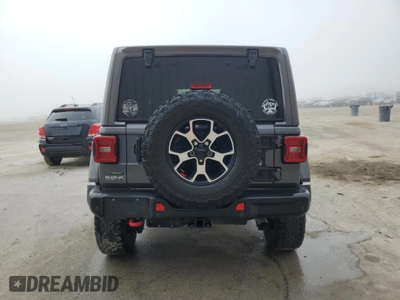 2021 Jeep Wrangler Unlimited Rubicon with VIN 1C4JJXFM1MW760378, listed as a Copart auction lot 43806965 with 38,542 mi miles and Salvage Title. Bid and sale history available at carsss.com. Image 6.