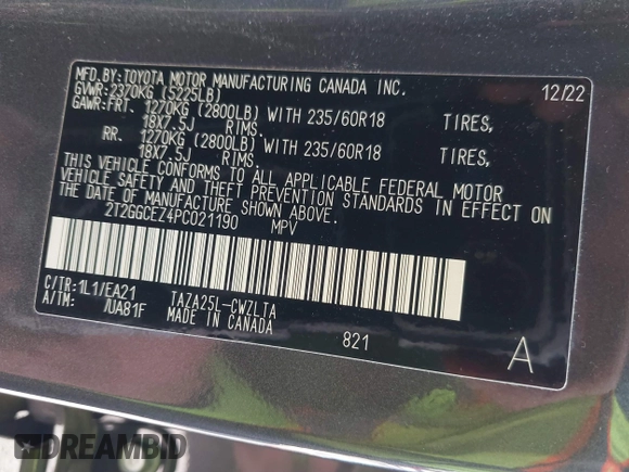 2023 Lexus NX with VIN 2T2GGCEZ4PC021190, listed as a IAAI auction lot 41579243 with 40,842 mi miles. Bid and sale history available at carsss.com. Image 9.