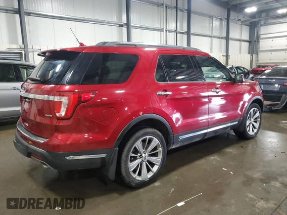 2018 Ford Explorer Limited with VIN 1FM5K8F80JGB43840, listed as a Copart auction lot 59131435 with 98,403 mi miles and Salvage title. Bid and sale history available at DreamBid. Image 3.