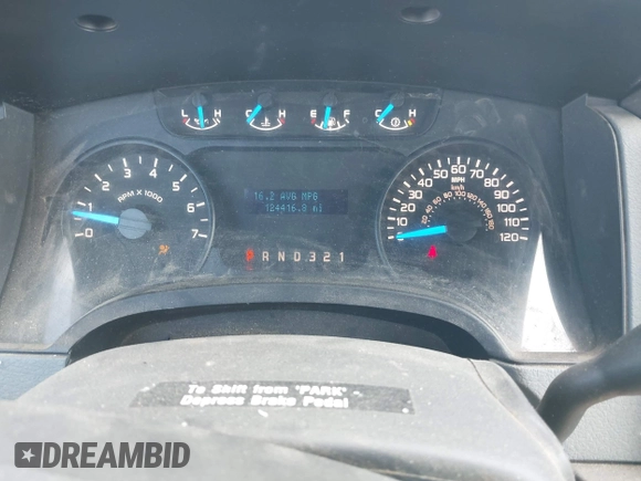 2013 Ford F-150 XL with VIN 1FTNF1CFXDKF22588, listed as a IAAI auction lot 41912246 with 124,416 mi miles. Bid and sale history available at carsss.com. Image 7.