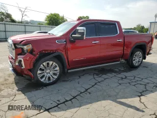 2021 GMC Sierra 1500 Denali with VIN 3GTU9FELXMG333515, listed as a Copart auction lot 60644575 with 45,775 mi miles and Salvage title. Bid and sale history available at DreamBid. Image 1.