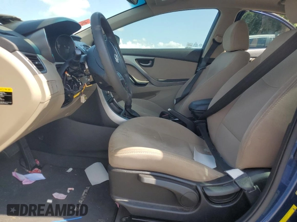 2015 Hyundai Elantra SE with VIN 5NPDH4AE6FH651396, listed as a Copart auction lot 64733025 with 62,495 mi miles and Salvage title. Bid and sale history available at DreamBid. Image 7.