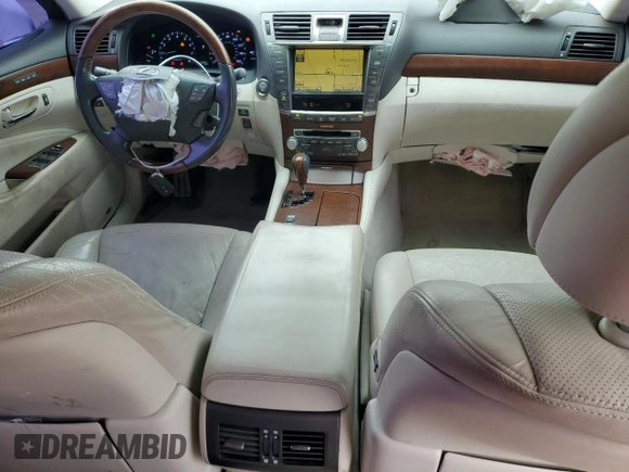 2012 Lexus LS 460 with VIN JTHCL5EFXC5013357, listed as a Copart auction lot 58386915 with 212,034 mi miles and Salvage title. Bid and sale history available at DreamBid. Image 8.