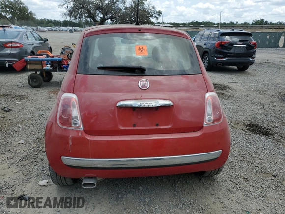 2017 FIAT 500 Lounge z VIN 3C3CFFCR4HT654365, wystawiony jako Copart lot #55975135 z przebiegiem Nie podano mil oraz Szkody całkowita. Historia ofert i sprzedaży dostępna na DreamBid. Obrazek 6.