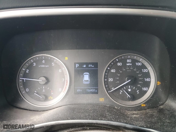 2019 Hyundai Tucson SE with VIN KM8J2CA44KU881407, listed as a Copart auction lot 47312045 with 156,431 mi miles and Salvage Title. Bid and sale history available at carsss.com. Image 9.