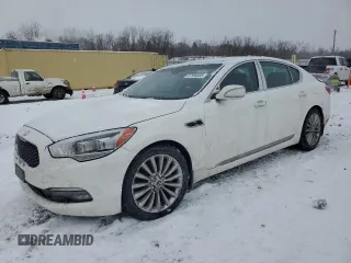 2015 Kia K900 Luxury with VIN KNALW4D41F6022043, listed as a Copart auction lot 87596305 with 80,853 mi miles and Salvage Title. Bid and sale history available at carsss.com. Image 1.