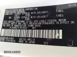 2015 Lexus NX 200t with VIN JTJYARBZ1F2018047, listed as a IAAI auction lot 41633876 with 154,396 mi miles. Bid and sale history available at carsss.com. Image 9.