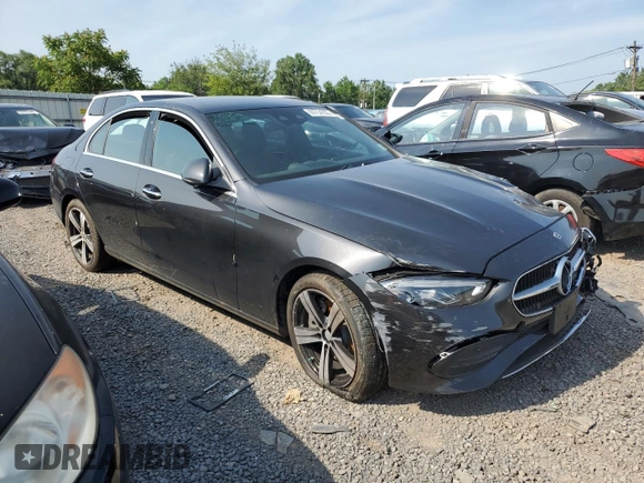 2025 Mercedes-Benz C 300 with VIN W1KAF4HB9SR249921, listed as a Copart auction lot 60754255 with Not provided miles and Salvage title. Bid and sale history available at DreamBid. Image 4.