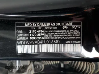 2017 Mercedes-Benz B Electric Drive with VIN WDDVP9AB4HJ016882, listed as a Copart auction lot 82331384 with 19,970 mi miles and Clean Title. Bid and sale history available at DreamBid. Image 12.