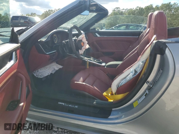 2021 Porsche 911 Turbo S with VIN WP0CD2A95MS263475, listed as a Copart auction lot 73601514 with 9,489 mi miles and Salvage Title. Bid and sale history available at DreamBid. Image 7.