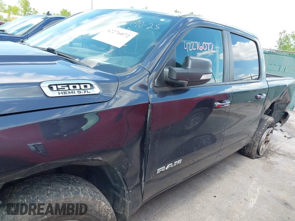 2019 Ram 1500 Big Horn with VIN 1C6SRFFT7KN720010, listed as a IAAI auction lot 42276072 with 191,595 mi miles and . Bid and sale history available at DreamBid. Image 14.