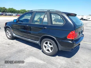 2002 BMW X5 3.0i with VIN 5UXFA53502LV70219, listed as a IAAI auction lot 41825148 with 0 mi miles. Bid and sale history available at carsss.com. Image 3.