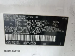 2006 Toyota RAV4 with VIN JTMZD33V865029391, listed as a Copart auction lot 56931615 with Not Provided miles and Clean Title. Bid and sale history available at DreamBid. Image 12.