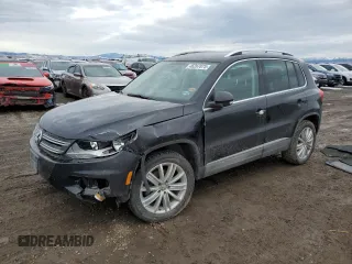 2014 Volkswagen Tiguan SEL with VIN WVGBV3AX2EW596929, listed as a Copart auction lot 46267875 with Not provided miles and Salvage title. Bid and sale history available at DreamBid. Image 1.