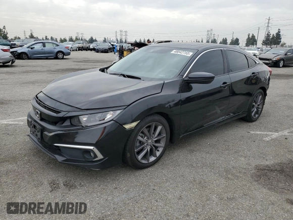 2020 Honda Civic Sedan EX with VIN 19XFC1F33LE207731, listed as a Copart auction lot 48042755 with 69,956 mi miles and Salvage Title. Bid and sale history available at carsss.com. Image 1.
