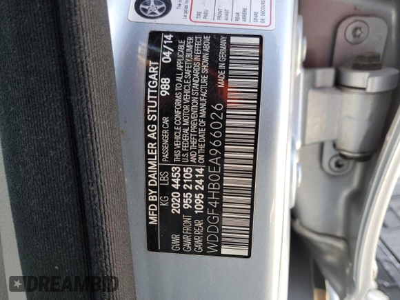 2014 Mercedes-Benz C C 250 Sport with VIN WDDGF4HB0EA966026, listed as a Copart auction lot 45194465 with 97,808 mi miles and Salvage Title. Bid and sale history available at carsss.com. Image 12.
