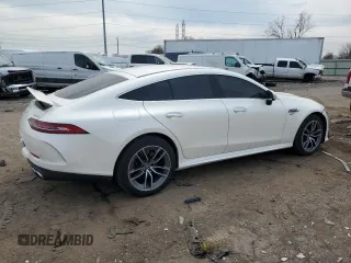 2019 Mercedes-Benz AMG GT 53 with VIN WDD7X6BB0KA007660, listed as a Copart auction lot 52593275 with 64,296 mi miles and Salvage title. Bid and sale history available at DreamBid. Image 3.
