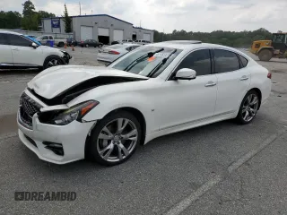 2015 Infiniti Q70 z VIN JN1BY1AP2FM541199, wystawiony jako Copart lot #57453875 z przebiegiem 163 666 mil mil oraz Szkoda całkowita • Salvage title. Historia ofert i sprzedaży dostępna na DreamBid. Obrazek 1.