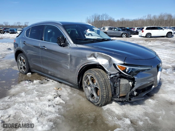 2018 Alfa Romeo Stelvio with VIN ZASFAKANXJ7B82786, listed as a Copart auction lot 47867385 with 82,629 mi miles and Salvage Title. Bid and sale history available at carsss.com. Image 4.