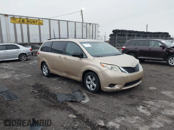 2011 Toyota Sienna LE AAS with VIN 5TDKK3DC9BS089379, listed as a IAAI auction lot 41943062 with 245,778 mi miles. Bid and sale history available at carsss.com. Image 1.