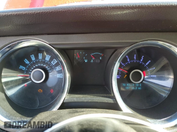 2013 Ford Mustang V6 with VIN 1ZVBP8AM5D5261411, listed as a Copart auction lot 51056685 with 157,730 mi miles and Salvage Title. Bid and sale history available at carsss.com. Image 9.