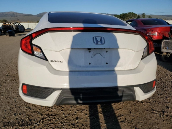 2017 Honda Civic Coupe LX-P with VIN 2HGFC4B09HH308251, listed as a Copart auction lot 46749665 with 87,417 mi miles and Salvage Title. Bid and sale history available at carsss.com. Image 6.