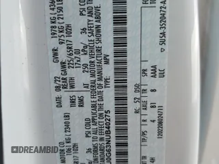 2022 Ford Escape SE z VIN 1FMCU0G63NUB40275, wystawiony jako Copart lot #52416065 z przebiegiem 17 472 mil mil oraz Szkoda całkowita • Salvage title. Historia ofert i sprzedaży dostępna na DreamBid. Obrazek 13.
