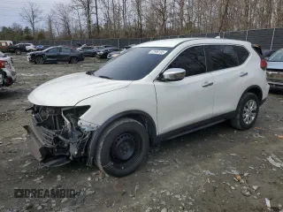 2017 Nissan Rogue SV with VIN KNMAT2MV6HP546897, listed as a Copart auction lot 47996195 with 203,585 mi miles and Salvage Title. Bid and sale history available at carsss.com. Image 1.