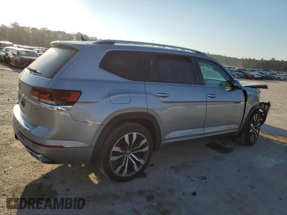 2021 Volkswagen Atlas SEL R-Line with VIN 1V2SR2CA2MC536126, listed as a Copart auction lot 77380434 with 29,550 mi miles and Salvage title. Bid and sale history available at DreamBid. Image 3.