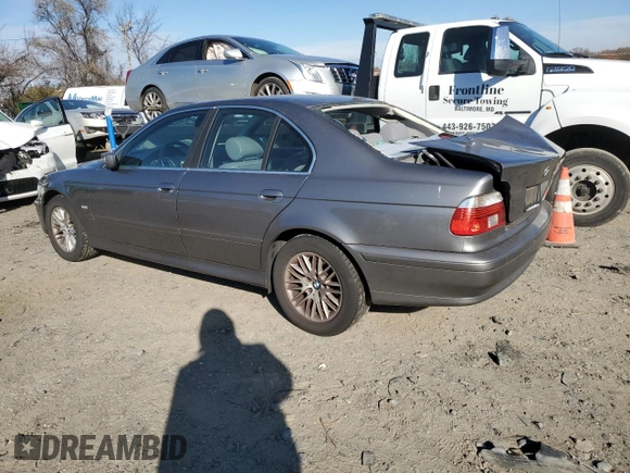 2003 BMW 5 Series 530iA with VIN WBADT63433CK32344, listed as a Copart auction lot 81746044 with 137,148 mi miles and Salvage Title. Bid and sale history available at carsss.com. Image 2.