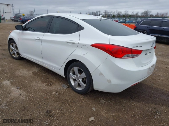 2012 Hyundai Elantra GLS with VIN 5NPDH4AE6CH126222, listed as a IAAI auction lot 41931190 with 210,205 mi miles. Bid and sale history available at carsss.com. Image 3.