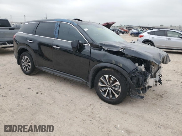2024 Infiniti QX60 Pure with VIN 5N1DL1ES4RC340221, listed as a Copart auction lot 50804655 with 7,429 mi miles and Salvage title. Bid and sale history available at DreamBid. Image 4.