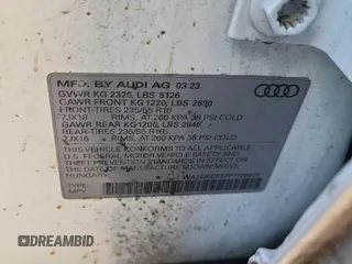 2023 Audi Q3 S line Premium with VIN WA1DECF37P1108975, listed as a IAAI auction lot 42796417 with 58,193 mi miles and . Bid and sale history available at DreamBid. Image 17.