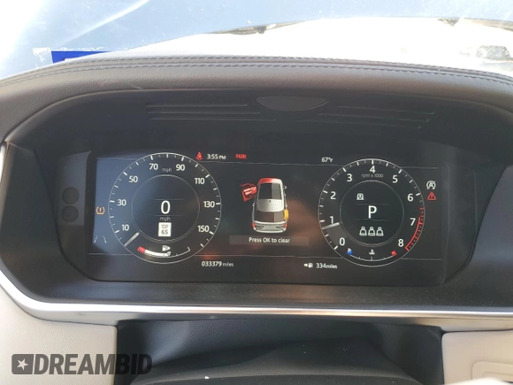 2022 Land Rover Range Rover Westminster with VIN SALGS2RU2NA459700, listed as a Copart auction lot 75722584 with 33,379 mi miles and Clean title. Bid and sale history available at DreamBid. Image 9.