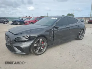 2024 Genesis G70 2.5T with VIN KMTG34SC3RU137851, listed as a Copart auction lot 79806754 with 9,428 mi miles and Salvage Title. Bid and sale history available at carsss.com. Image 1.