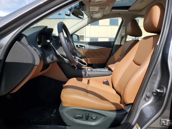2024 Infiniti Q50 Luxe with VIN JN1EV7BP8RM600834, listed as a Copart auction lot 50489245 with 7,265 mi miles and Salvage title. Bid and sale history available at DreamBid. Image 7.