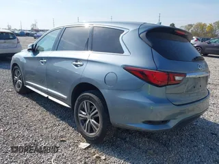 2019 Infiniti QX60 LUXE with VIN 5N1DL0MNXKC569949, listed as a IAAI auction lot 40704078 with 117,592 mi miles. Bid and sale history available at carsss.com. Image 3.