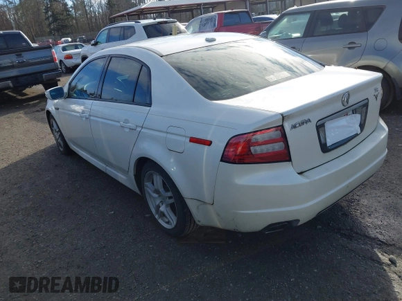 2008 Acura TL with VIN 19UUA66268A001252, listed as a IAAI auction lot 41477082 with 117,405 mi miles. Bid and sale history available at carsss.com. Image 3.