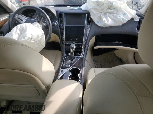 2019 Infiniti Q50 3.0t LUXE with VIN JN1EV7AR8KM556133, listed as a Copart auction lot 47422185 with 60,897 mi miles and Salvage Title. Bid and sale history available at carsss.com. Image 8.