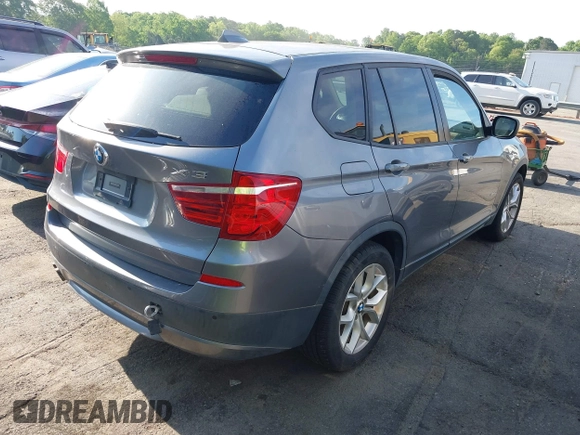 2013 BMW X3 xDrive28i with VIN 5UXWX9C55D0D01209, listed as a IAAI auction lot 42106173 with 1,008,276 mi miles and . Bid and sale history available at DreamBid. Image 4.