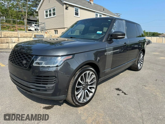 2019 Land Rover Range Rover with VIN SALGS5RE9KA528226, listed as a Copart auction lot 60043915 with 98,488 mi miles and Clean title. Bid and sale history available at DreamBid. Image 1.