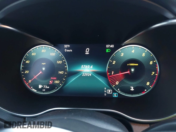 2019 Mercedes-Benz C 300 with VIN WDDWF8DB1KR504239, listed as a IAAI auction lot 41328372 with 22,924 mi miles and . Bid and sale history available at DreamBid. Image 7.