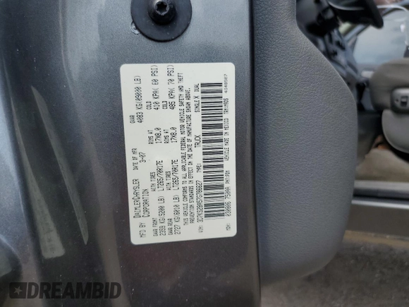 2007 Dodge Ram 2500 SLT with VIN 3D7KS28A57G786627, listed as a Copart auction lot 65115804 with 282,198 mi miles and Salvage Title. Bid and sale history available at carsss.com. Image 12.